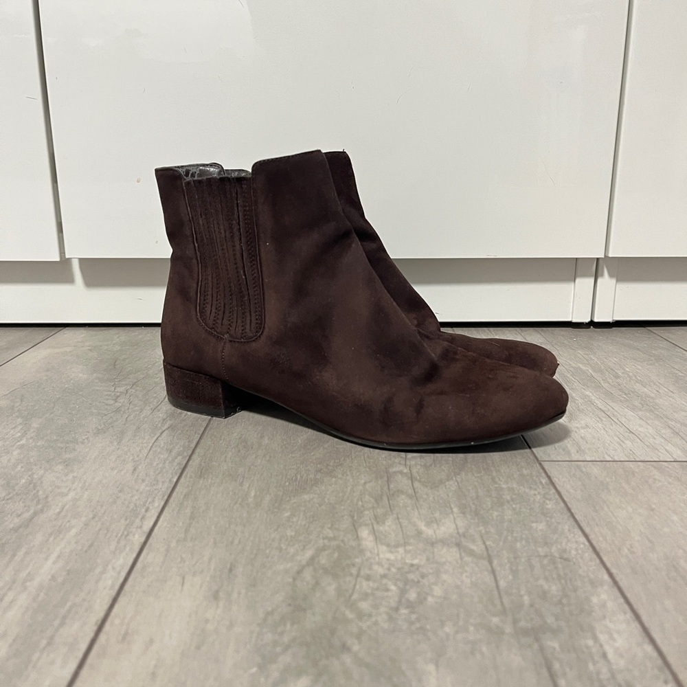 Brown Suede Chelsea Boots Women's, Size 8.5
